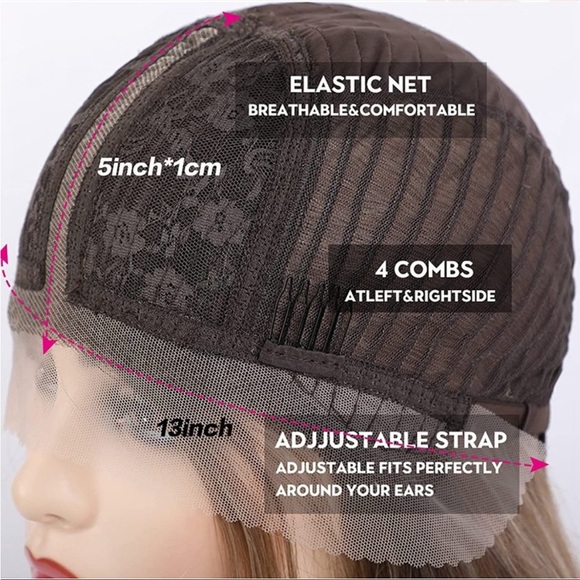 - 22” Light Blonde Body Wavy Middle Part Lace Front Wig *NEW* - Picture 5 of 7